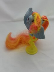 Tiffany Tails Fairy Tails My Little Pony Blue Bird Orange Hair With Stand 1980s
