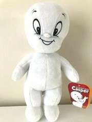 New Large Casper Plush Toy. 13 inch. Soft. White Plush. NWT. Free Fast Shipping