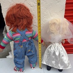 Bride of Chucky 24 in Life Size Doll Set Chucky & Tiffany Prop Spirit Halloween
