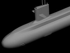 USS Columbia (SSBN-826) Columbia Class Submarine 1:350 , Hobby Parts, Military