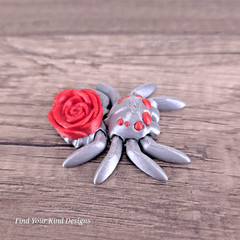 3D printed Rose Spider Articulated Flexi Fidget Gift 2″ long Holiday Gift