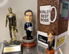 The Office Custom Michael Scott Dwight Bobble Lot, Dundee Award Rabid Wrist Band