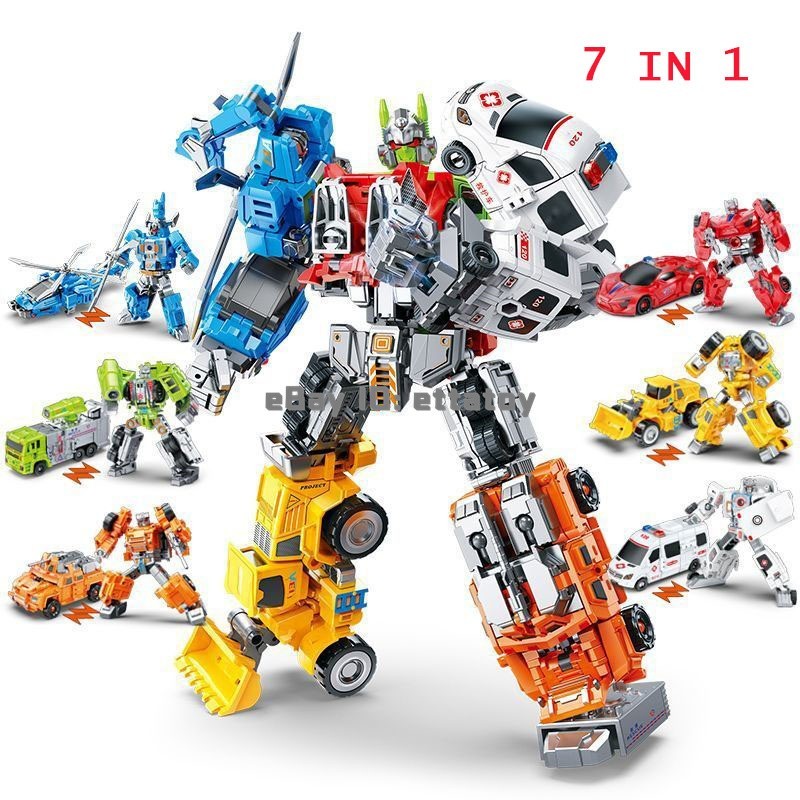 Transformation Robot 6 in 1 Combiner 10″ Action Figure Deformabl Toy Gift Boxed