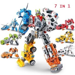 Transformation Robot 7in1 Combiner 10″ Action Figure Deformabl Toy Gift Boxed