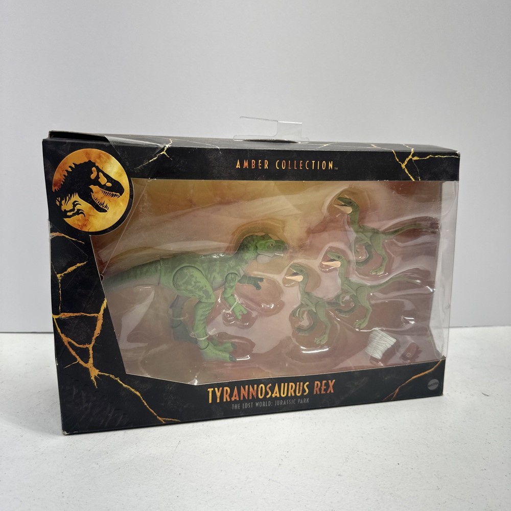 Mattel Jurassic Park The Lost World Amber Collection Tyrannosaurus Rex As Is