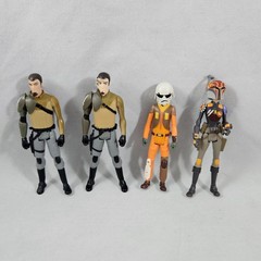 Star Wars Rebels Lot of 4 Loose Figures 2 Kanan Ezra & Sabine w/ Weapons Hasbro