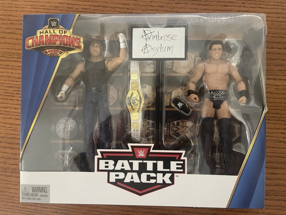 WWE Mattel Battle Pack Hall Of Champions Miz Dean Ambrose IC Title NIB