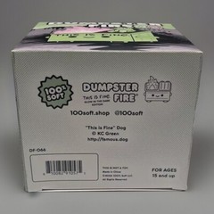 100% Soft SDCC 2023 Glow in the Dark “This Is Fine” Dumpster Fire Vinyl Rare GID