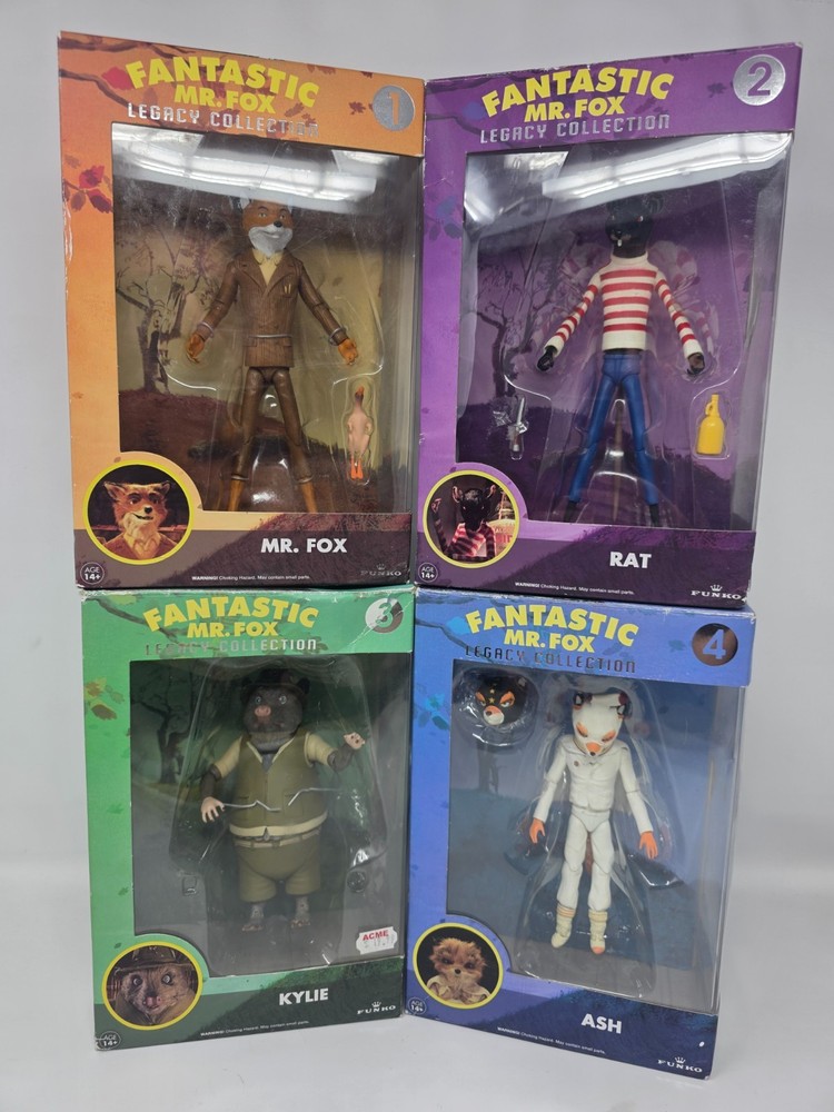 Funko Legacy Collection Fantastic Mr Fox Complete Set 4 Figure Fox Rat Ash Kylie