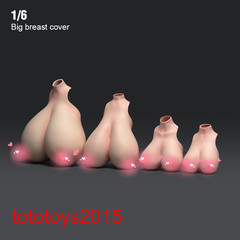 1/6 1:12 Female Big Bust Breast Cover Model For 12” 6” Action Figure Body Toy