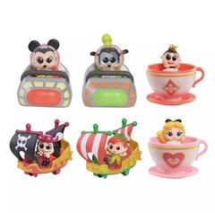 **SET OF 6** Disney Doorables Disney Parks Vehicle & Figure *New* FREE SHIPPING