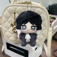 10CM Anime Bungou Stray Dogs Plush Keychain Akutagawa Ryuunosuke Soft Stuffed