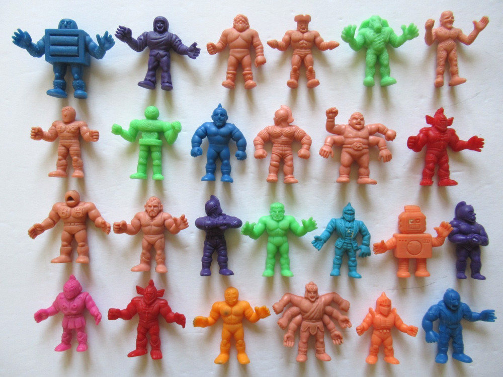 VINTAGE 1985 MATTEL M.U.S.C.L.E. MEN 25 FLESH & COLOR FIGURE LOT KINNIKUMAN