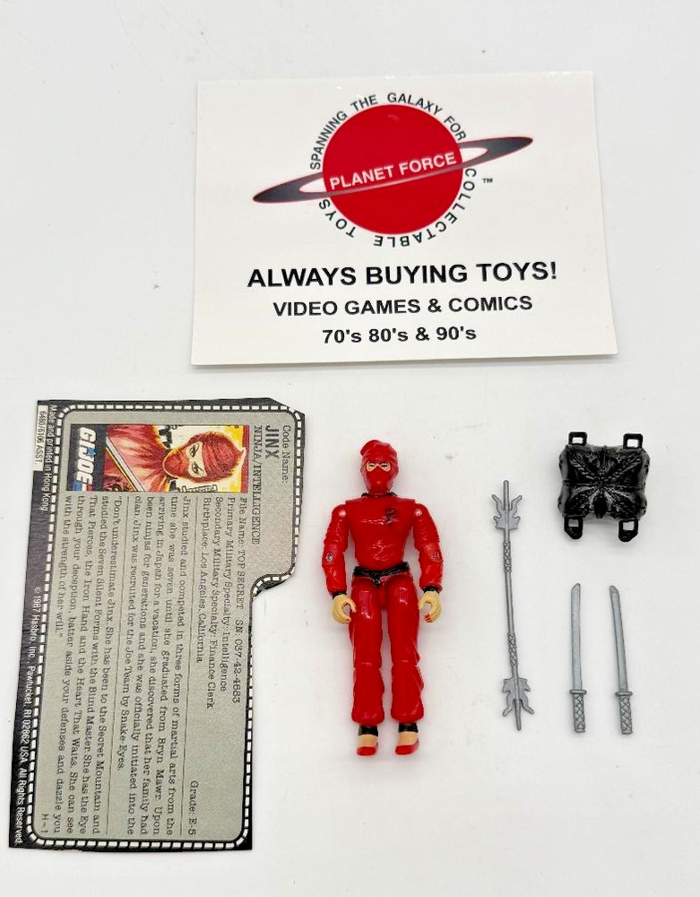 1987 Jinx w/ File Card Complete GI Joe Figure