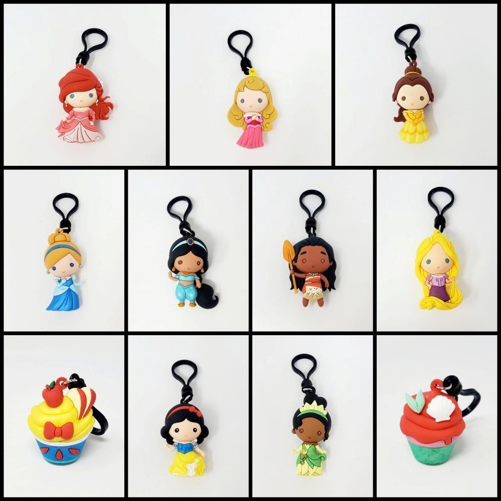 Disney Princess Monogram Series 49 Figural 3D Bag Clip YOU CHOOSE!