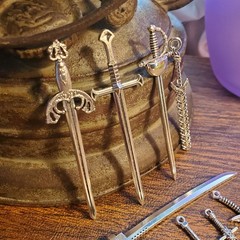 Miniature Swords For Action Figures- METAL ~ 10 Pieces ~ 2-4 Inch Blades