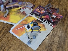 3x DragonHeart Figures. Draco, Razorthorn & Bowen Complete With Cardbacks