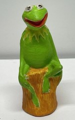 VTG KERMIT Figure Jim Henson’s MUPPETS Kermit the Frog Plastic RARE Made USA