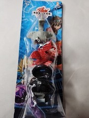 Rare Spinmaster Bakugan Eraser Set 3 Pieces Look! Damage Packaging