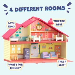Bluey Toy House Mega Bundle Family Home & BBQ Taille unique, Multicolor