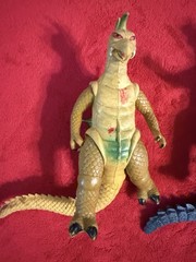 Godzilla And Imperial Dragon 9” Off Brand Action Figures. Vintage 1980’s Rare