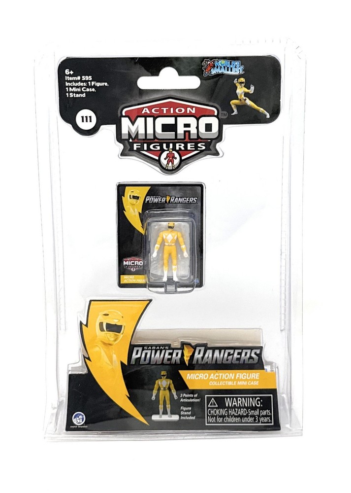 Super Impulse World’s Smallest Power Rangers Yellow Micro Figure NEW