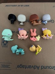 Lot of 10 vintage Littlest Pet Shop Animals – Seal octopus frog turtle penguin