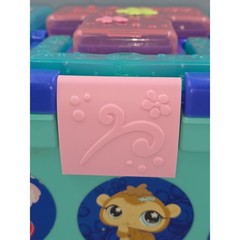 Littlest Pet Shop LPS Tackle Tool Box Carrying Case Storage Container & Figures