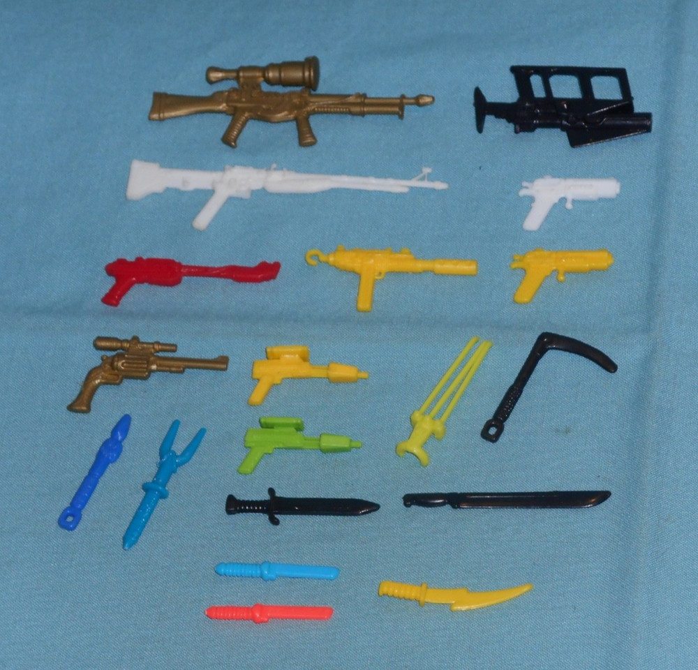 vintage G.I. GI JOE gijoe WEAPONS LOT #5 guns knives claw machete FREE SHIP