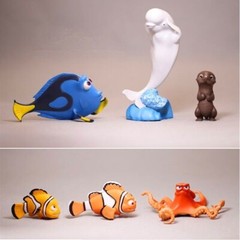 Finding Dory 6 PCS Set PVC Action Figure Cake Topper Nemo Marlin Dory Otter