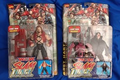 WCW Toybiz SLAM Force Kevin Nash Bret Hitman Hart New In Box Lot of 2