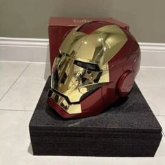 Iron Man Gold MK5 Helmet Electronic Voice Activated Open&Close Mask Autoking New