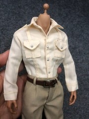 1/6 Custom Indiana Jones Harrison Ford Suit V1 for body Action Figure 12 inch