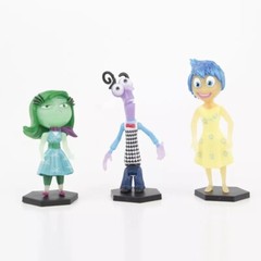 Inside Out Joy Anger Sadness Playset 5 Figure Cake Topper Toy Doll Set Birthday