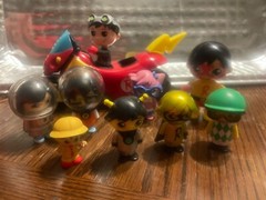 Ryan’s World Red Motorcycle With Rider & 8 Figures Space Gold cat