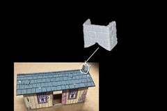 MARX TV Rifleman Ranch 2 piece chimney brown 54mm plastic toy soldiers playset