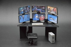1:18 GI JOE COMPUTER TABLE CHAIR LOT CUSTOM 3D PRINT COBRA DIORAMA FIGURE