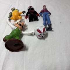 Small Toy Lot Of 5 Minion Spider-Man Luigi Rabbit Fortnite