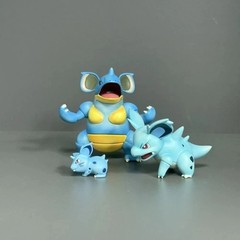 Pokemon Nidoqueen Nidoking Evolution PVC Figure Set Mini Anime Model 2-6cm