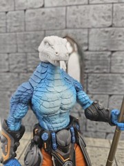 Custom 3d Printed Komodo Warrior 1.0 Headsculpt For Mythic Legions 1/12 figure