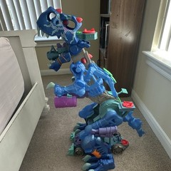 Fisher-Price 30″ Imaginext Ultra T-Rex Blue Ice Dino 2015 Mattel Light/Sound