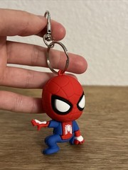Spider Man Marvel Blue & Red Suit 2.5”Figure Silicone Rubber Keychain Toy
