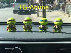 4pcs Teenage Mutant Ninja Turtles TMNT Mini Action Figure Car Dashboard Decor