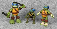 (3) Teenage Mutant Ninja Turtles Leonardo Action Figures Toys 2004/2012/2014
