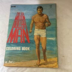 1974 The Six Million Dollar Man Coloring Book Uncolored Artcraft C1832
