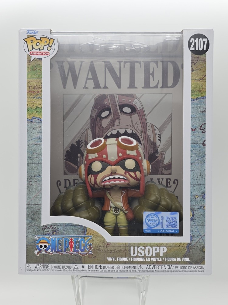 Funko Special Edition Pop Usopp #2107 Wanted Poster One Piece Animation Vinyl