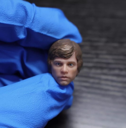 1:12 Luke Skywalker Mark Hamill Head Sculpt For 6” Male Ml Action Figure Body