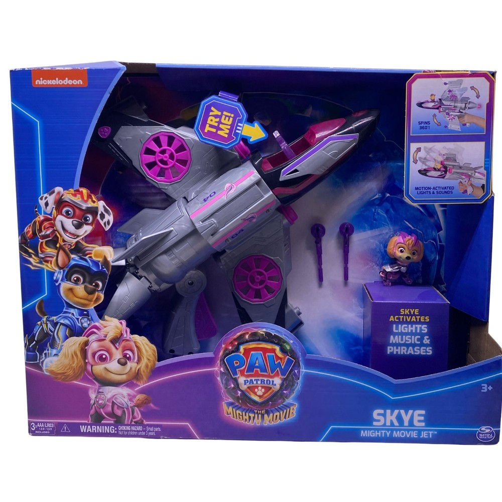 Paw Patrol The Mighty Movie Skye Mighty Movie Jet Toy Vehicle New