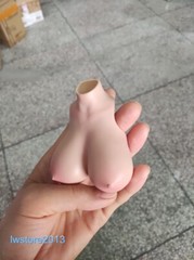 1:6 Suntan Normal Breast Bust Cover Model F 12” Female TBL Action Figure Body