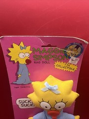 Vintage 1990 Maggie Simpson Rag Doll The Simpsons 10 inch Original DandDee NOS